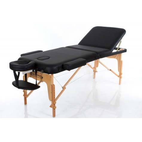 RESTPRO® VIP 3 Black sulankstomas masažo stalas (kušetė)