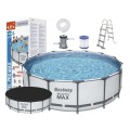 Karkasinis baseinas Bestway Steel Pro Max Set 457x122 cm su filtro siurbliu bei kitais aksesuarais