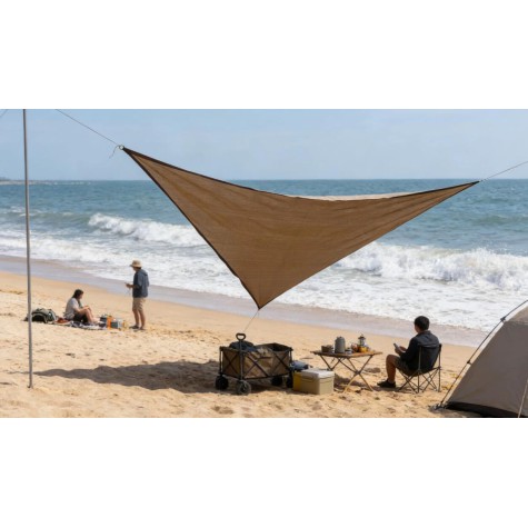 Stogelis nuo saulės 3.6x3.6x3.6 m trikampis, smėlio spalvos