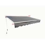 Ištraukiama terasos markizė, stogelis, 3x2 m, pilka