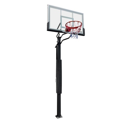 Įbetonuojamas krepšinio stovas Bilaro Fortus 136x80cm, 8mm grūdintas stiklas