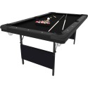 Pulo stalas Black Folden 7 pėdų (213x120cm) juodas audinys, su komplektacija