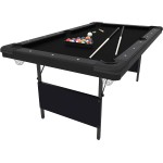 Pulo stalas Black Folden 7 pėdų (213x120cm) juodas audinys, su komplektacija