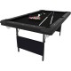 Pulo stalas Black Folden 7 pėdų (213x120cm) juodas..
