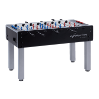 Futbolo stalas Garlando G-500 Evolution, teleskopiniai strypai..