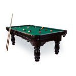 Pulo stalas Arizona 9 pėdų (284x157 cm) žalias audinys, akmens plokštė, su komplektacija