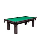 Pulo stalas Fort 7 pėdų (230x130cm), akmens plokštė, žalias audinys, su komplektacija