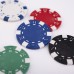 Pokerio rinkinys sidabrinės spalvos dėkle, be verčių, 500 žetonų 11.5g