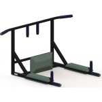 Prie sienos tvirtinamas skersinis + lygiagretės “STONE 3 IN 1“ Juodas, iki 200kg