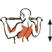 Prie sienos tvirtinamas skersinis + lygiagretės Sanro 3 in 1 juodas, iki 200kg