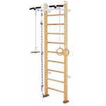 Medinė švediška gimnastikos sienelė SANRO SMILE natūrali, 243x64cm