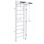 Medinė švediška gimnastikos sienelė SANRO SMILE balta, 243x64cm