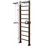 Medinė švediška gimnastikos sienelė SANRO SMILE Vengė (tamsiai ruda), 243x64cm