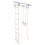 Prie sienos montuojamas skersinis su priedais JUNIOR ATLET ECONOM Baltai-pilkas