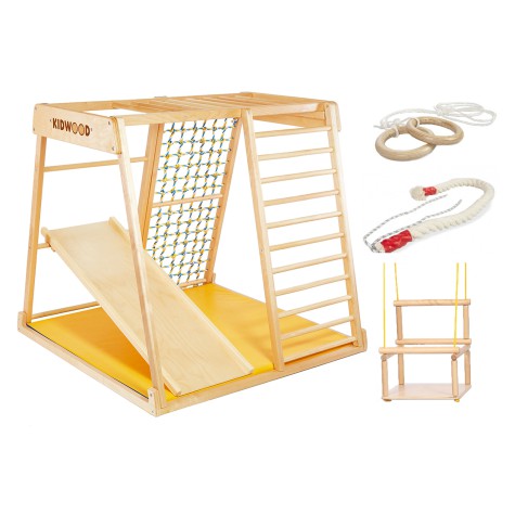 Daugiafunkcis medinis sporto kompleksas vaikams KIDWOOD SAILOR Junior SET, iki 90kg