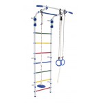 Sporto kompleksas (gimnastikos sienelė) START-2 balta-vaivorykštė, 217x52,5cm