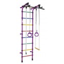 Sporto kompleksas (gimnastikos sienelė) HAPPY KID violetinė-vaivorykštė, 230x52,5cm