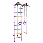 Sporto kompleksas (gimnastikos sienelė) HAPPY KID violetinė-vaivorykštė, 230x52,5cm