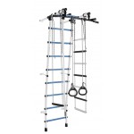 Sporto kompleksas (gimnastikos sienelė) STELLA balta-mėlyna, 212x52,5cm