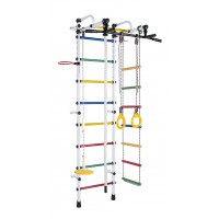 Sporto kompleksas (gimnastikos sienelė) RAINBOW PRO balta-vaivorykštė, 2..