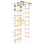 Sporto kompleksas (gimnastikos sienelė) JUNIOR ATLET balta-geltona, 220x60cm