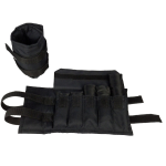 Reguliuojami rankų ir kojų svoriai SANRO 2x2kg su velcro užsegimu juodi