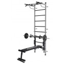 Sporto kompleksas (gimnastikos sienelė) HERO 3in1 pilka-juoda, 241x68,5cm