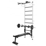 Sporto kompleksas (gimnastikos sienelė) HERO 3in1 balta-juoda, 241x68,5cm