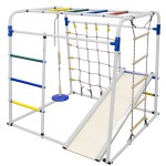 Pastatomas sporto kompleksas vaikams START BABY-1 balta-vaivorykštė, iki 80kg