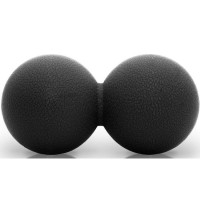 Masažinis dvigubas kamuoliukas SPRINGOS 6x12 cm Juodas..