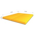 Sulankstomas gimnastikos čiužinys SANRO 100x100x6 cm geltonas ( 4 dalių)