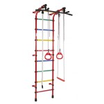 Sporto kompleksas (gimnastikos sienelė) HAPPY KID raudona-vaivorykštė, 230x52,5cm