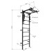Sporto kompleksas (gimnastikos sienelė) SAN PRO 3 in 1 baltas, 229x68cm