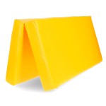 Sulankstomas gimnastikos čiužinys SANRO 100x100x10 cm Geltonas