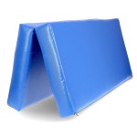 Sulankstomas gimnastikos čiužinys SANRO 100x100x10 cm Mėlynas