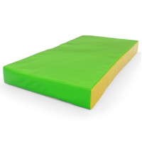 Gimnastikos čiužinys SANRO 100x50x10 cm žaliai-geltonas..