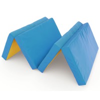 Sulankstomas gimnastikos čiužinys SANRO 200x100x10 cm mėlynai-geltonas (..