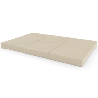 Sulankstomas gimnastikos čiužinys SANRO 150x100x10 cm kreminis ( 3 dalių..