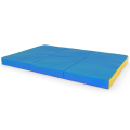 Sulankstomas gimnastikos čiužinys SANRO 150x100x10 cm mėlynai-geltonas ( 3 dalių)