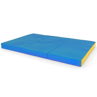 Sulankstomas gimnastikos čiužinys SANRO 150x100x10 cm mėlynai-geltonas (..