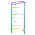 Sporto kompleksas (gimnastikos sienelė) SANRO S4 šviesiai violetinė-žydra, 219,6x70,2x119cm