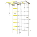 Sporto kompleksas (gimnastikos sienelė) SANRO S7 balta-geltona, 219,6x154cm