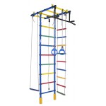 Sporto kompleksas (gimnastikos sienelė) ATLANTAS, mėlyna-vaivorykštė, 235-293x52,5cm