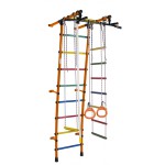 Sporto kompleksas (gimnastikos sienelė) STELLA oranžinė-vaivorykštė, 212x52,5cm