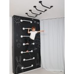 Prie sienos/lubų tvirtinamos laipiojimo kopėtėlės SANRO-R, kompl. 7 vnt., juodos