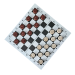 Šaškės medinės su kartonine lenta Sanro 30x30