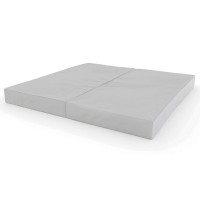 Sulankstomas gimnastikos čiužinys SANRO 100x100x10 cm šviesiai pilkas..