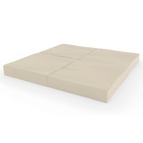 Sulankstomas gimnastikos čiužinys SANRO 100x100x10 cm kreminis (4 dalių)