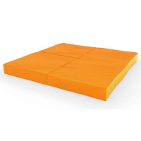 Sulankstomas gimnastikos čiužinys SANRO 100x100x10 cm oranžinis-geltonas..