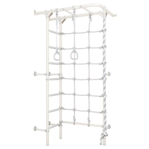 Sporto kompleksas (gimnastikos sienelė) SANRO S4 Pastel balta-pilka, 219,6x70,2x119cm